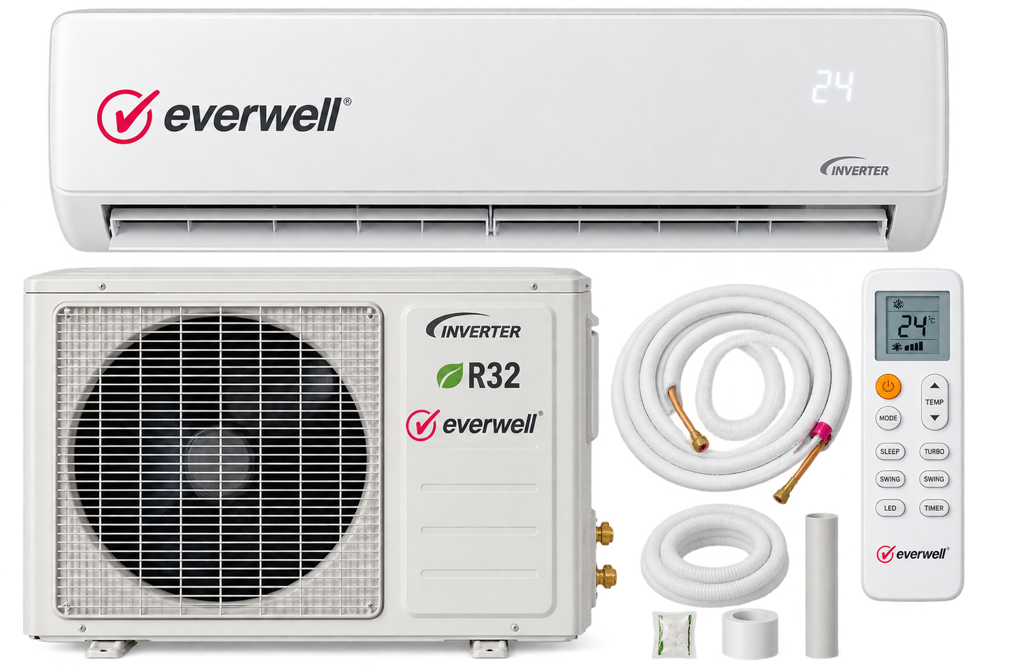 12000 BTU Inverter-Cold and Heat-EVERWELL